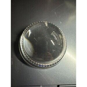 Vintage Domed Convex Curved Glass Picture Paperweight Magnifying Glass Clear